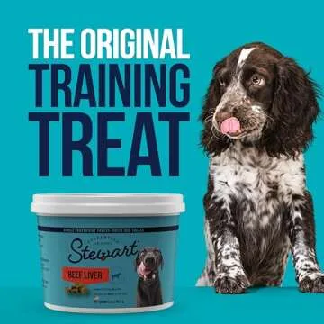Stewart Single Ingredient Freeze Dried Raw Dog Treats, Beef Liver, 2 Ounce Resealable Pouch, Training Treats or Meal Topper Dogs, High Protein, Grain-Free, Gluten-Free