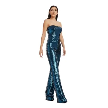 Glamorous Strapless Sequin Jumpsuit for Stunning Looks