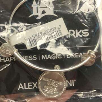 Alex and Ani Disney Mickey Mouse Compass Passport Bangle Bracelet Silver
