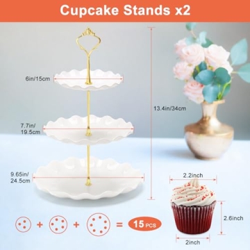 Stylish Coitak 5 Pieces Cupcake Stand Set for Elegant Events