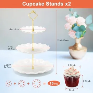 Stylish Coitak 5 Pieces Cupcake Stand Set for Elegant Events