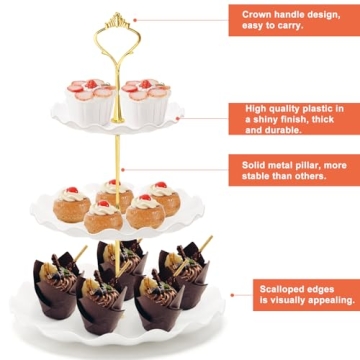 Stylish Coitak 5 Pieces Cupcake Stand Set for Elegant Events