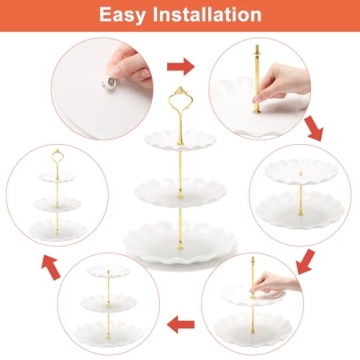 Stylish Coitak 5 Pieces Cupcake Stand Set for Elegant Events