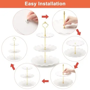 Stylish Coitak 5 Pieces Cupcake Stand Set for Elegant Events