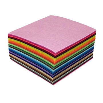 44PCS Assorted Felt Sheets for Crafting and DIY Fun