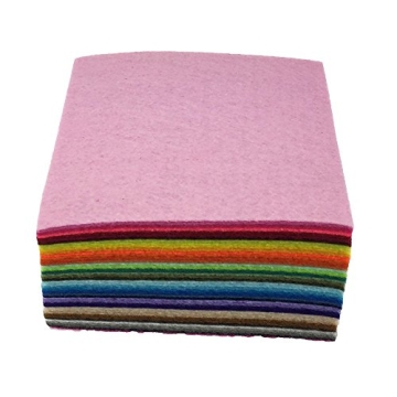 44PCS Assorted Felt Sheets for Crafting and DIY Fun