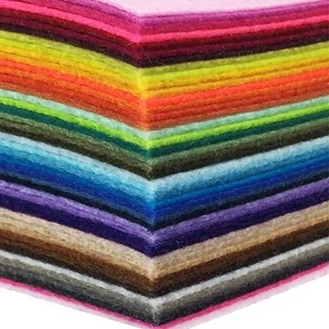 44PCS Assorted Felt Sheets for Crafting and DIY Fun