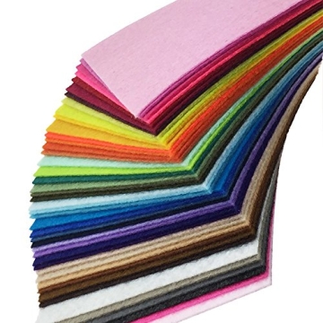 44PCS Assorted Felt Sheets for Crafting and DIY Fun