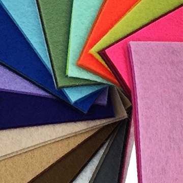 44PCS Assorted Felt Sheets for Crafting and DIY Fun