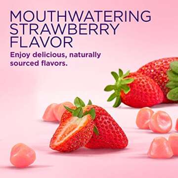 Nature's Bounty Optimal Solutions Hair, Skin and Nails Gummies with Biotin, 25000 mcg, Strawberry Flavored, 200 Count