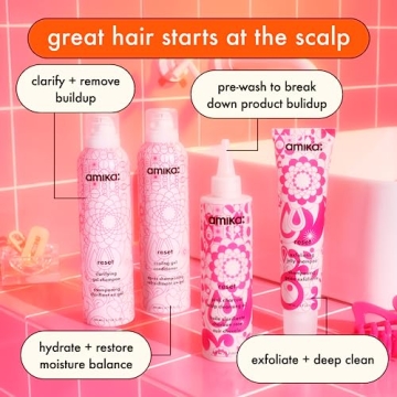 Amika Reset Pink Charcoal Scalp Cleansing Oil 6.7 oz