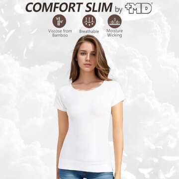 +MD Women's Comfortable Seamless T-Shirt for All Occasions