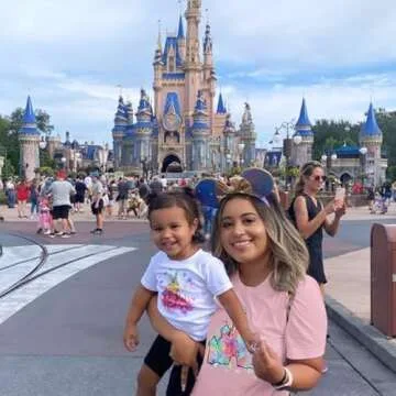 LUKYCILD Magic Castle Shirt Cute Graphic Short Sleeve T-Shirt Casual Holiday Vacation Tops Dark Pink