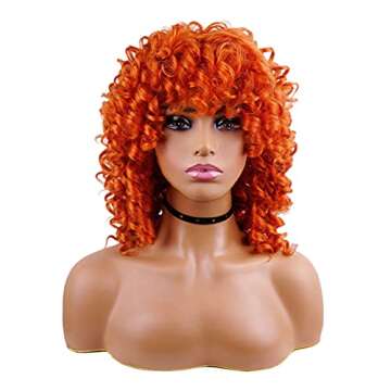AIDUSA Short Loose Curly Wig for Black Women Short Curly Wigs for Black Women Curl Afro Wigs for Bla...