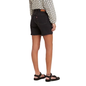 Levi's Women's Premium 501 Mid Thigh Shorts - Lunar Black