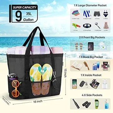 Spacious BALEINE Large Beach Bag - Perfect for All Occasions