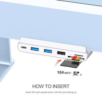 Qwiizlab USB-C Hub: 6-in-1 Adapter for iMac 2024/2023/2021