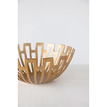 Elegant Vintage Art Deco Decorative Aluminum Bowl