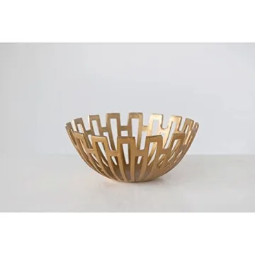 Elegant Vintage Art Deco Decorative Aluminum Bowl