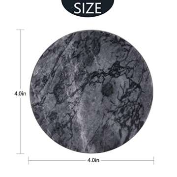 Set of 6 Coaster Cup Pad,4'' Handcrafted Natural Modern Coasters for Wine Glass,Coffee Cup,Soft Drinks,Water,or Beer for Kitchen Caddy,Car,Office Drink Coaster Sets- Decorative Sleek