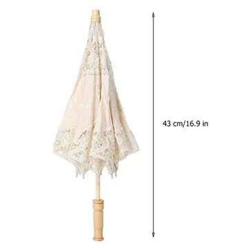 Elegant Vensans Lace Umbrella for Weddings and Photoshoots