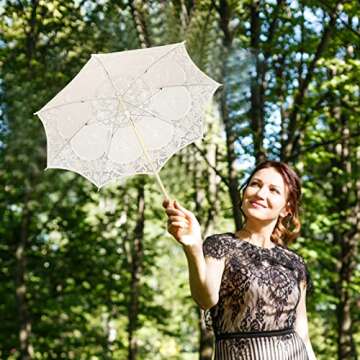 Elegant Vensans Lace Umbrella for Weddings and Photoshoots