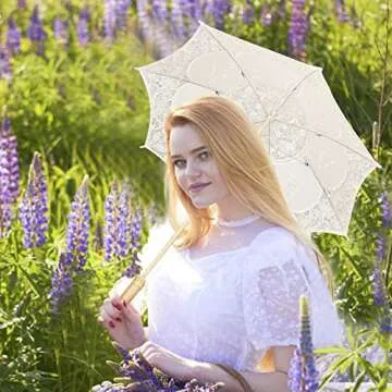 Elegant Vensans Lace Umbrella for Weddings and Photoshoots