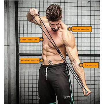 Resistance Band Set for Home Workout and Exercise Equipment