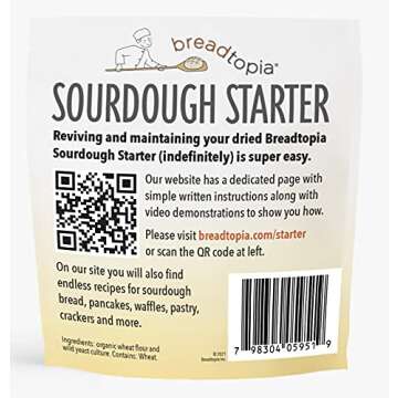 Breadtopia Sourdough Starter | Made from Organic & Non-GMO Ingredients | Easy to Follow Instructions...