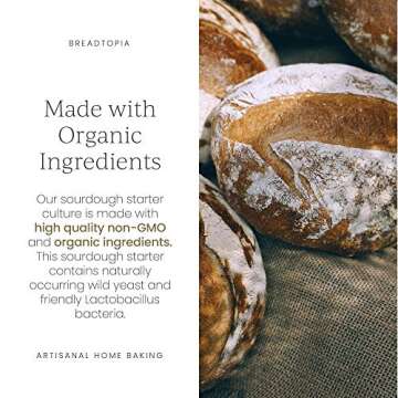 Breadtopia Sourdough Starter | Made from Organic & Non-GMO Ingredients | Easy to Follow Instructions | Make Homemade Sourdough Bread | Sour Dough Starter