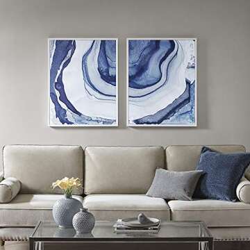 Madison Park Ethereal Wall Art Living Room Décor - Frame Modern Abstract Stretched, Gel Coated Canv...