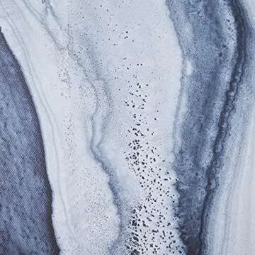 Madison Park Ethereal Wall Art Living Room Décor - Frame Modern Abstract Stretched, Gel Coated Canvas Entry Way Decoration, Ready to Hang Painting for Bedroom, 23.5"W x 29.5"H x 1.625"D , Blue 2 Piece