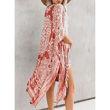 Breezy Lane Kimono Cardigan for Wmen Beach Coverup Bathing Suit Cover Up for Swimsuit Summer Kimonos...