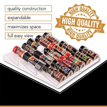 Expandable 3-Tier Spice Organizer for Kitchen and Pantry