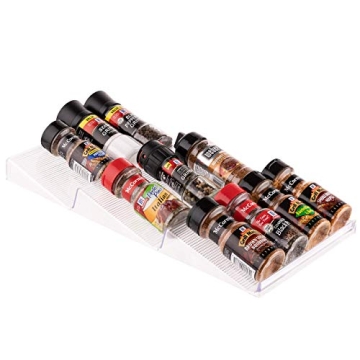 Expandable 3-Tier Spice Organizer for Kitchen and Pantry