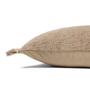 Loloi Magnolia Home Jett Collection Beige Throw Pillow