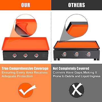 Silicone Griddle Mat Cover for Blackstone - 28 Inch True All-Encompassing Coverage Heavy Duty Food Grade Grill Buddy Mat, All Season Cooking Surface Protective Cover