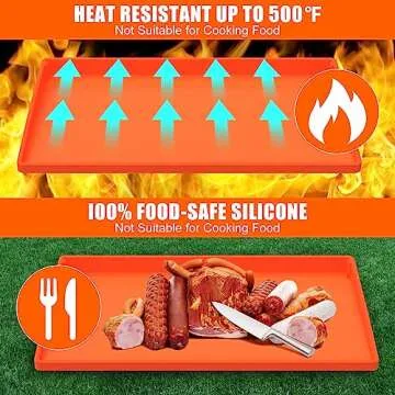 Silicone Griddle Mat Cover for Blackstone - 28 Inch True All-Encompassing Coverage Heavy Duty Food Grade Grill Buddy Mat, All Season Cooking Surface Protective Cover