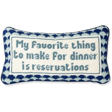 FURBISH Handmade Needlepoint Pillow - Elegant 8"x14" Decor