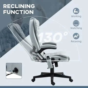 Vinsetto Vibrating Massage Office Chair with Heat