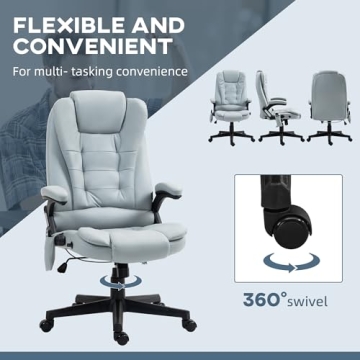 Vinsetto Vibrating Massage Office Chair with Heat