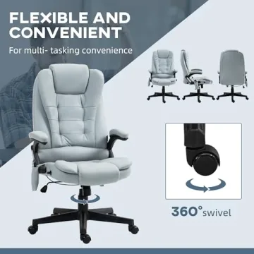 Vinsetto Vibrating Massage Office Chair with Heat