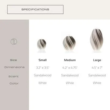 LAWA Swirl Candle - Elegant Soy Wax Decorative Pillar Candle