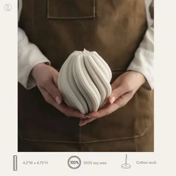 LAWA Swirl Candle - Elegant Soy Wax Decorative Pillar Candle