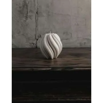 LAWA Swirl Candle - Elegant Soy Wax Decorative Pillar Candle