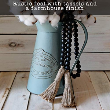 Wooden Bead Garland with Tassels for Home Decor