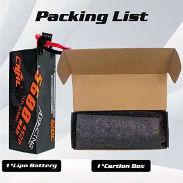CNHL 4S Lipo Battery 5600MAH 14.8V Lipo Battery 120C Hard Case with Deans for Arrma Kraton RC Buggy Truggy Crawler Monster RC Car Boat Truck