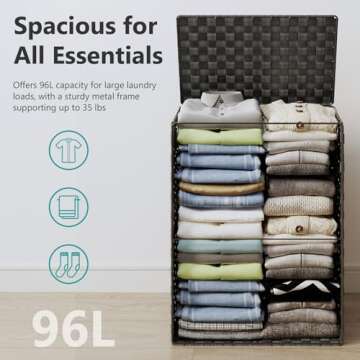 Stylish Foldable Laundry Hamper Basket with Lid