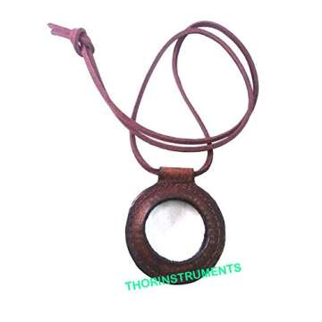 Nautical Magnifying Lens with Leather Holder Leather Rimmed Magnifying Glass Lens Necklace Rustic Vintage Home Decor Gifts