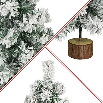 CCINEE 2FT Table Top Christmas Tree with Snow Flocking